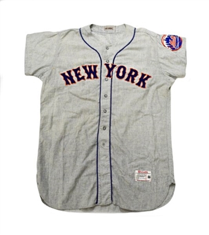 1962 Frank Thomas Game-Worn Mets Road Flannel Jersey ( MEARS A-9)